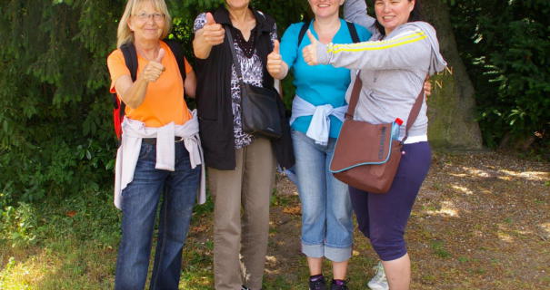 irjo Peter, Zorka Kestic, Snezana Balaban und Tatjana Ferukoski (v. l.) sind gemeinsam gewandert.